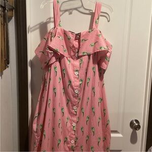 Crown & Ivy Pink Parrot Print Dress